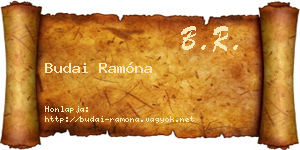 Budai Ramóna névjegykártya
